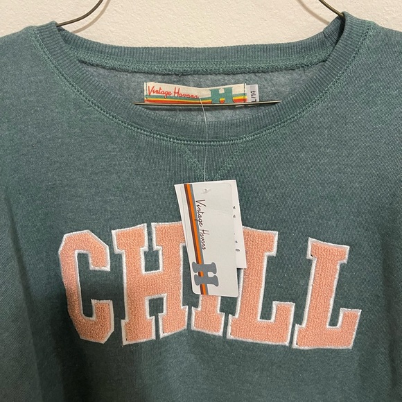 NWT Vintage Havanna CHILL Sweatshirt - L/14 / sage colors - Picture 2 of 12